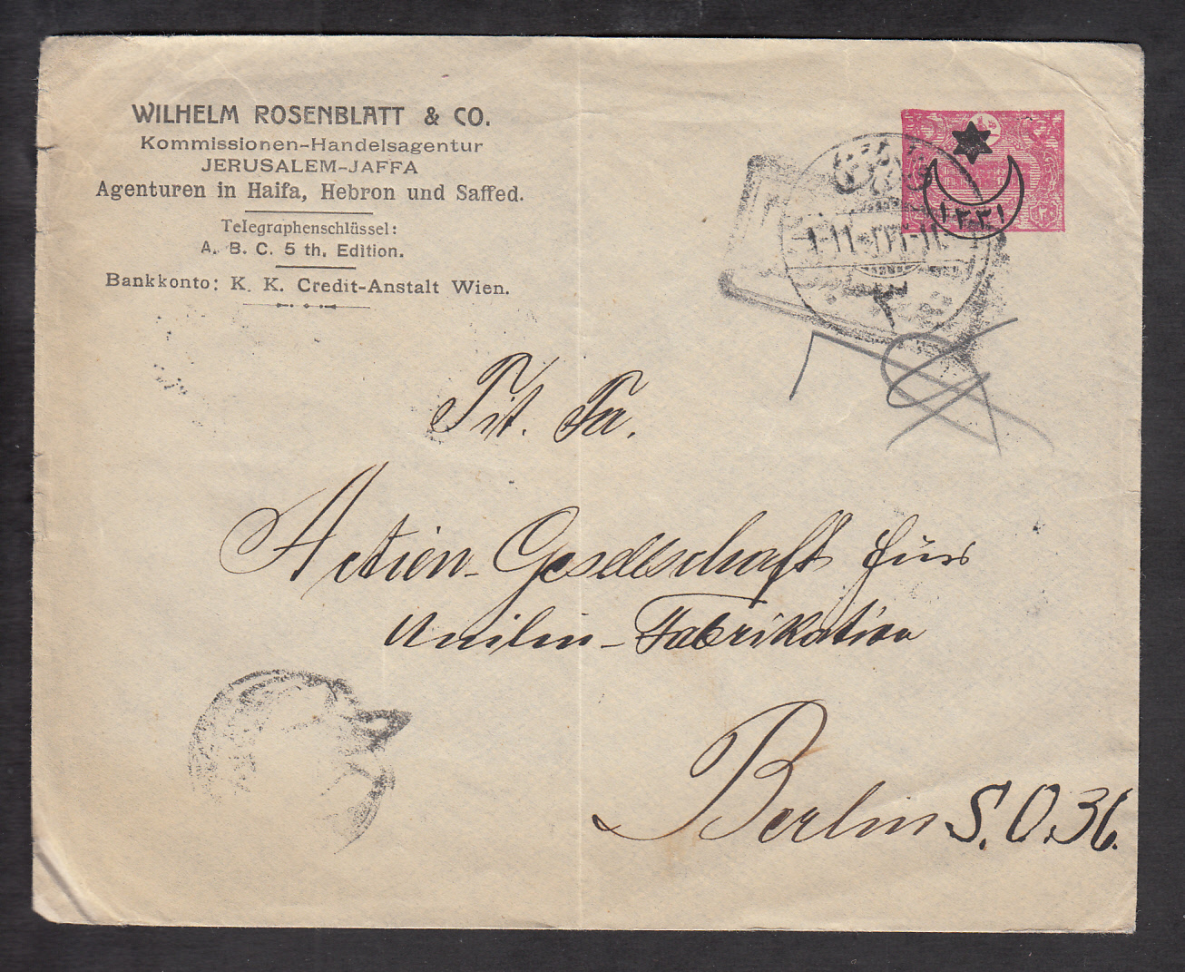 Lot 15 - palestine forerunners  -  Doron Waide Mail Auction #40